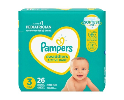 Pampers Swaddlers Active Baby Diaper Size 3 - 26 EA