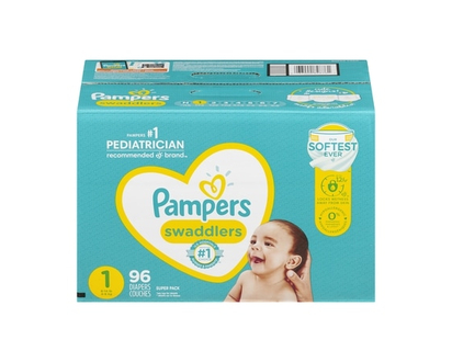 Pampers Swaddlers Newborn Diaper Size 1 96 Count - 96.0 EA