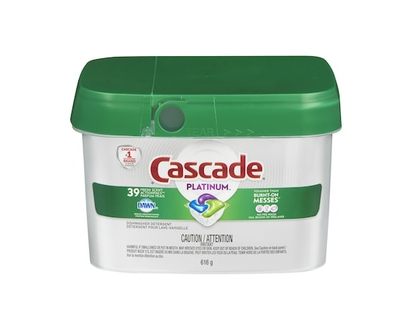 Cascade Sachets de détergent pour lave-vaisselle Platinum ActionPacs, parfum Frais, 39 unités - 39.0 EA