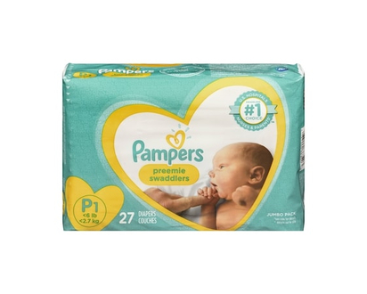 Pampers Swaddlers Preemie Diapers Size P-1 27 count - 27.0 EA