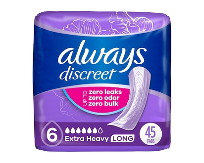 Always Discreet Maximum Pads, Ultra Long - 45.0 EA