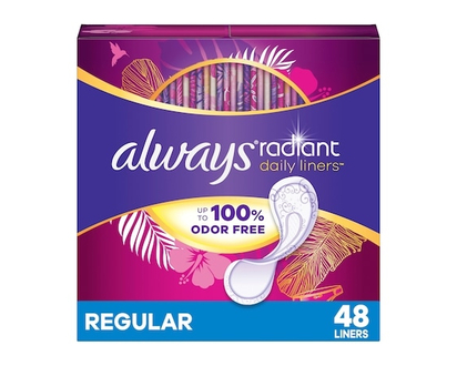 Always Protège-dessous quotidiens Radiant, degré d’absorption régulier, non parfumés, 48 unités - 48 CHA