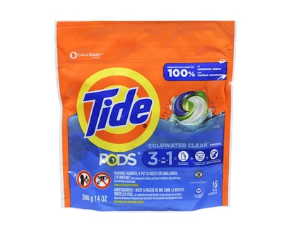 Tide Liquid Laundry Detergent Pods, Original, 16 Count - 16 EA