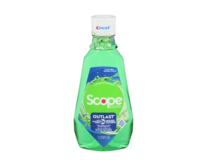 Crest Rince-bouche Scope Outlast, saveur Menthe longue durée, - 1.0 L