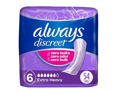 Always Medium Adult Incontinence, Heavy Pad - 54.0 EA