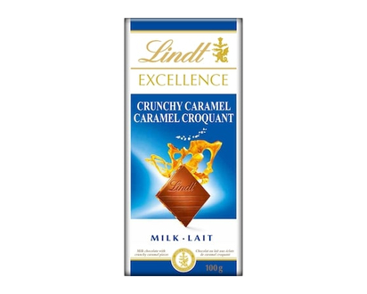 Lindt EXCELLENCE Crunchy Caramel Milk Chocolate Bar - 100.0 G