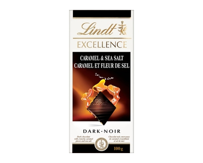 Lindt EXCELLENCE Barre de chocolat noir à la fleur de sel et au caramel - 100.0 G