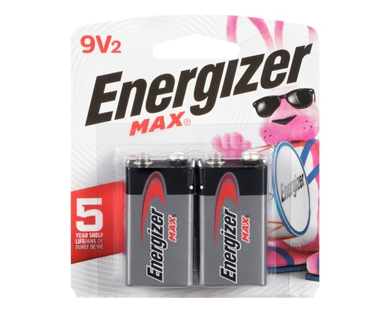 Alkaline Batteries 9V2 Max - 1.0 EA