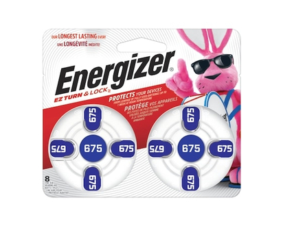 Energizer EZ Turn & Lock Size 675, Blue - 8 EA