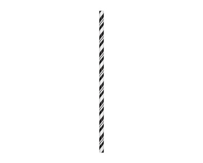 Paper Straws, Stripe Black and White - 1.0 EA