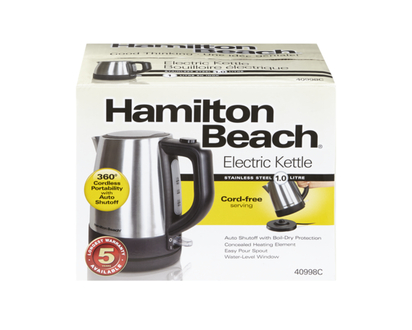 Hamilton Beach Hamilton Beach 1 Litre Stainless Steel Electric Kettle 40998C - 1.0 EA