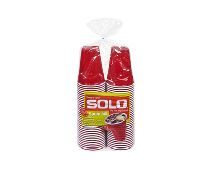 Gobelets carrés rouges - 1.0 EA