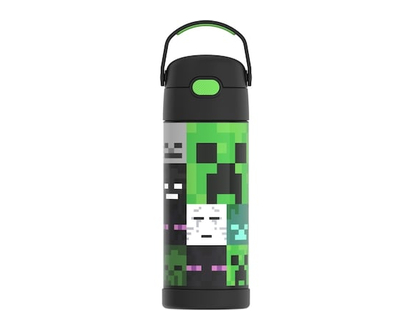 Thermos Stainless Steel Vacuum Insulated Insulated Straw Bottle with Bail Handle - Minecraft - 1.0 EA