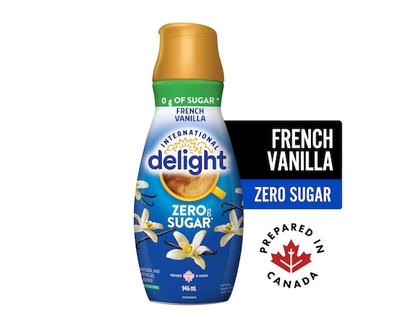 International Delight Coffee Creamer, French Vanilla, Zero Sugar - 946.0 ML