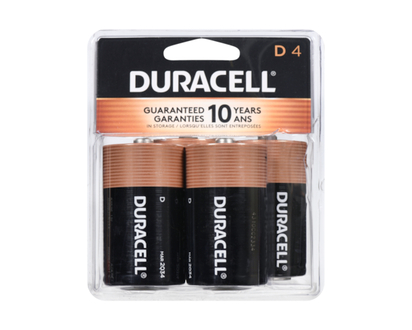 Duracell Pile alcaline Coppertop D - 4.0 EA