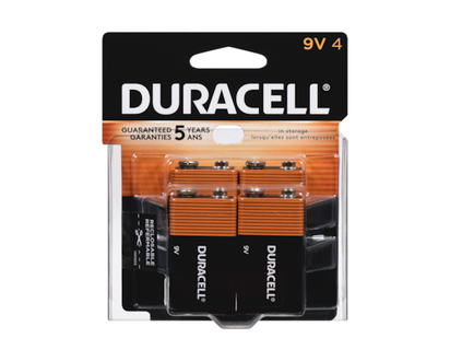 Duracell Coppertop Alkaline Batteries, 9V - 4.0 EA