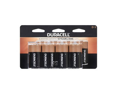 Duracell Alkaline Batteries D 8 - 8.0 EA