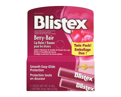 Blistex Berry SPF 15 Lip Balm Twin Pack! - 8.5 G