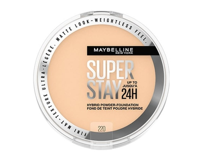 Maybelline Super Stay 24 Hour Hybrid Powder Foundation, Waterproof, Vegan, Mattifying, 220 - 6.0 G