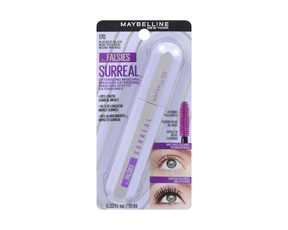 Maybelline Eye Makeup Falsies Surreal Washable Mascara, Very Black - 10.0 ML