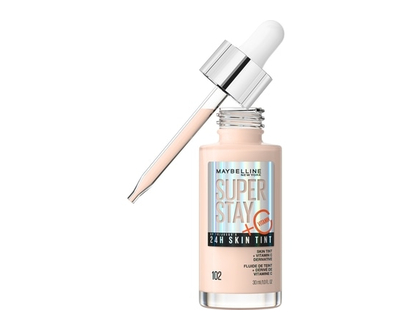 Fond de teint Super Stay teinté jusqu’à 24h de Maybelline New York, couvrance d’aspect naturel, avec vitamine C*, Teinte 102, 30 ml - 30 ML