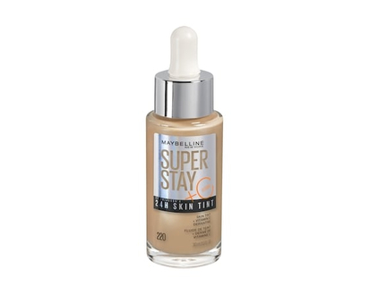 Fond de teint Super Stay teinté jusqu’à 24h de Maybelline New York, couvrance d’aspect naturel, avec vitamine C*, nuance 220, 30 ml - 30 ML