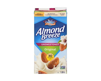 Blue Diamond Almond Breeze, Unsweetened Original - 1.89 L