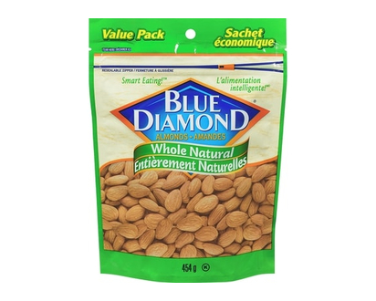 Blue Diamond Whole Natural Almonds - 454.0 G