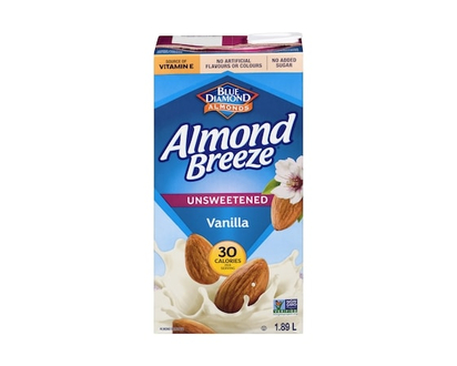 Blue Diamond Almond Breeze, Unsweetened Vanilla - 1.89 L