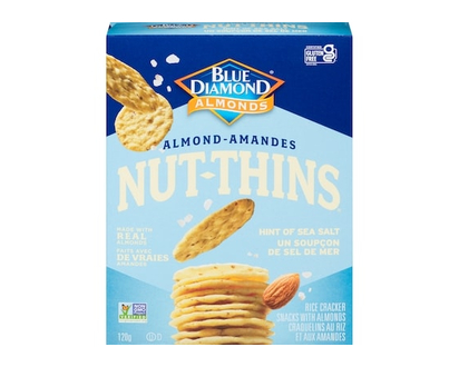 Blue Diamond Almond Nut-Thins, Hint Of Sea Salt - 120.0 G