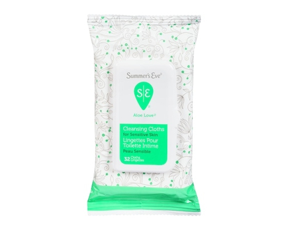 Summer's Eve Aloe Love Cleansing Cloths, Sensitive Skin - 32.0 EA