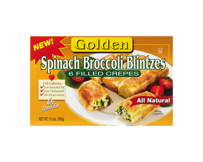 Golden Kosher Spinach Broccoli Blintzes - 368.0 G