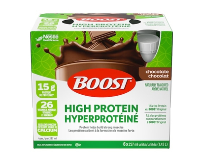 Nestle Health Science BOOST High Protein Meal Replacement Drink Chocolate, 6-Pack - 237.0 ML