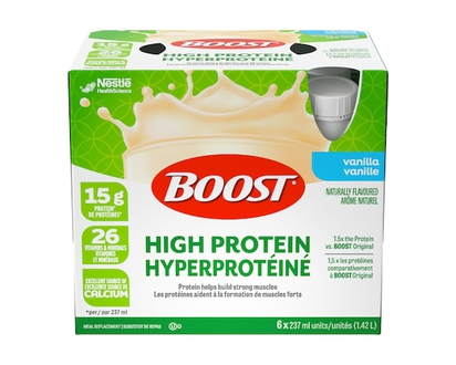 Nestle Health Science BOOST High Protein Meal Replacement Drink Vanilla, 6-Pack - 237.0 ML