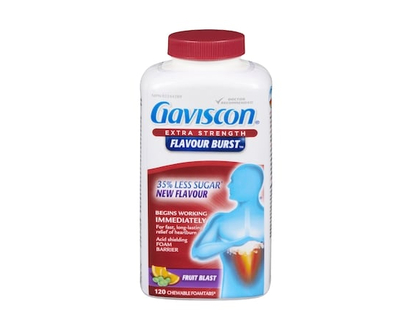 Gaviscon Extra Strength Flavour Burst Tablet - 120.0 EA