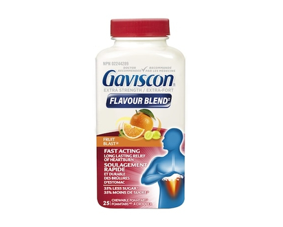 Gaviscon Extra Strength Flavour Blend Fruit Blast Tablet - 25.0 EA