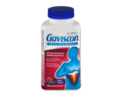 Gaviscon Regular Strength, Fruit - 100.0 EA