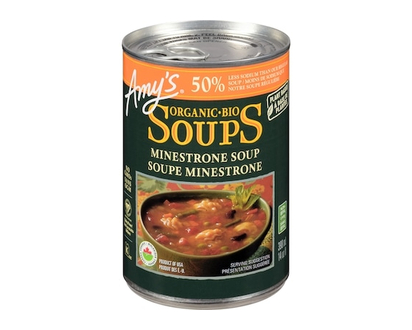 Amys Lower In Sodium Organic Soup, Minestrone - 398.0 ML