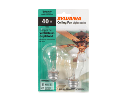 Sylvania 40W Fan Light Bulbs - 2.0 EA