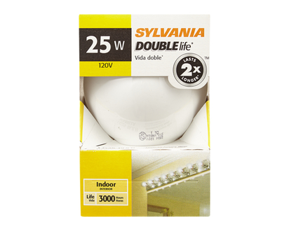 Sylvania White Globe Light Bulb, 25W - 1.0 EA