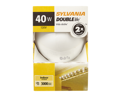 Sylvania White Globe Light Bulb, 40W - 1.0 EA