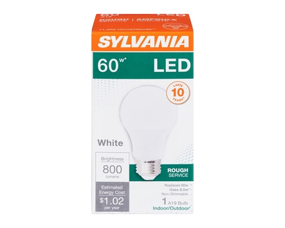 Sylvania 60 W Led White A19 Bulb Indoor Outdoor - 1.0 EA