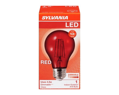 Sylvania 10000HR LED 8.5W A19 Red - 1.0 EA