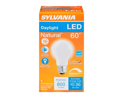 Sylvania A19 Frosted Bulb Daylight Led 60 W - 1.0 EA