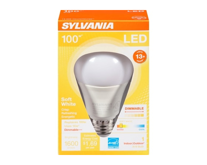 Sylvania 100 W Led Soft White Indoor Outdoor A19 Bulb - 1.0 EA