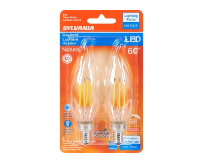 Sylvania Daylight Led 60 W B10 Clear Bulbs - 2.0 EA