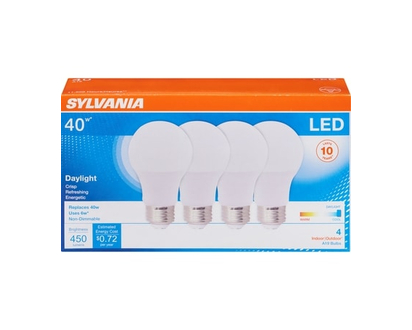 Sylvania LED Bulb, 10 Year, 6W A19 DL VP4 - 1.0 EA