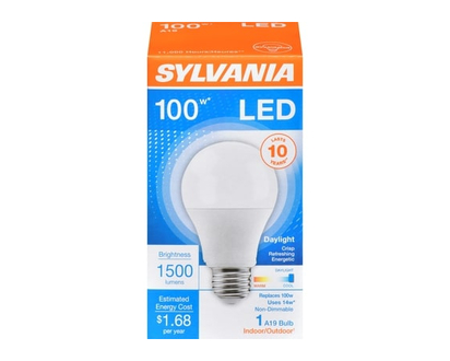 Sylvania LED Bulb 14 W A19 Day, 10 Year - 1.0 EA