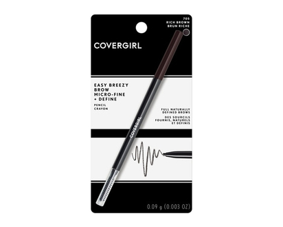 Cover Girl Easy Breezy Brow Micro-Fine + Define Pencil 705 Rich Brown - 0.09 G