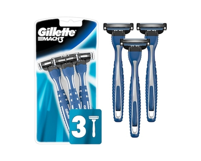 Gillette Mach3 Men'S Disposable Razors, 3 Count - 3.0 EA